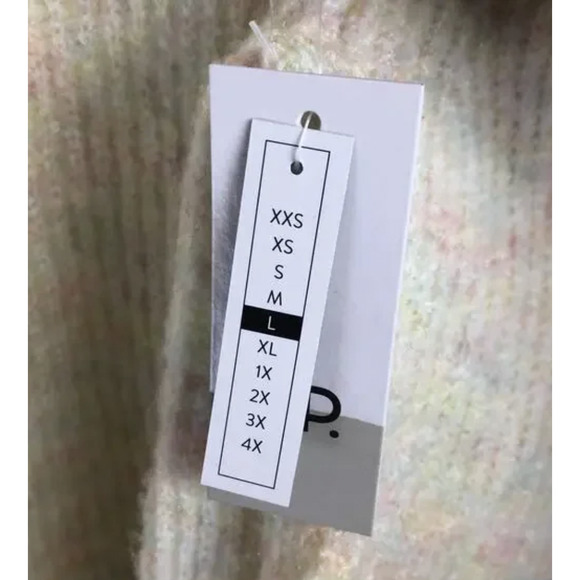 BP. Sweater Womens Large Yellow Pullover Crewneck Soft Knit Wool Blend Cozy - Picture 6 of 10